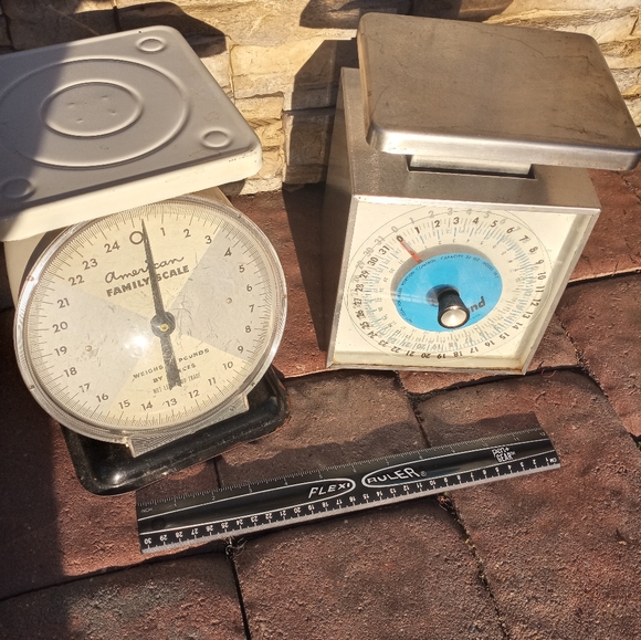 VINTAGE Kitchen Scale Lot Of 2 - Edlund & American Family 1950s Era Scales - Picture 2 of 7